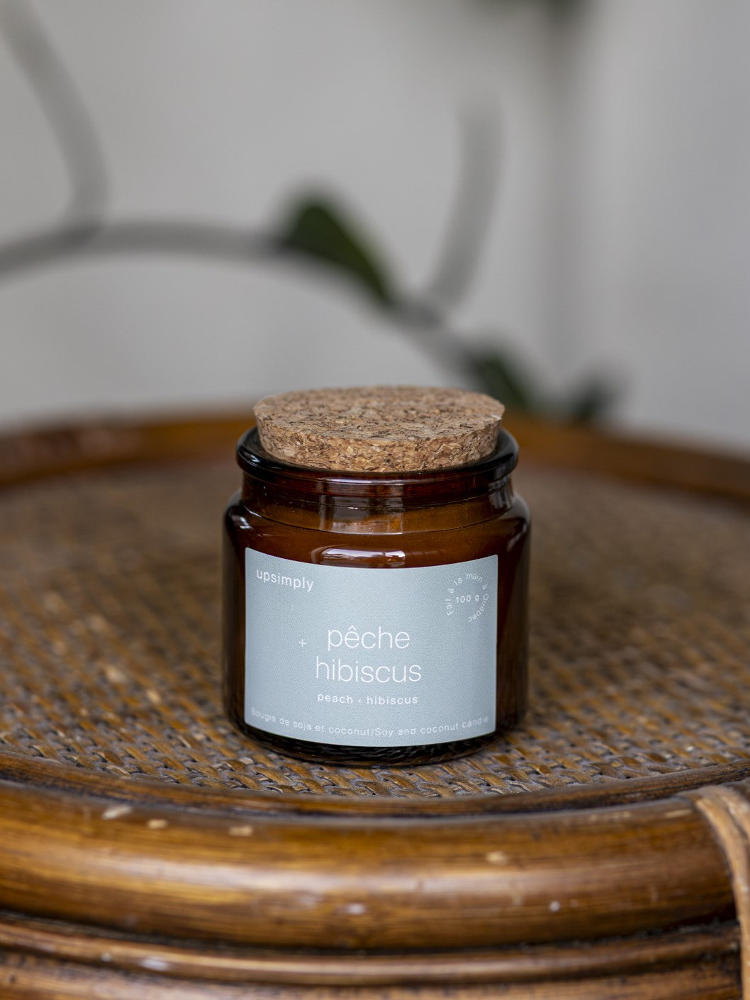 Soy Candle - Peach and Hibiscus Flower