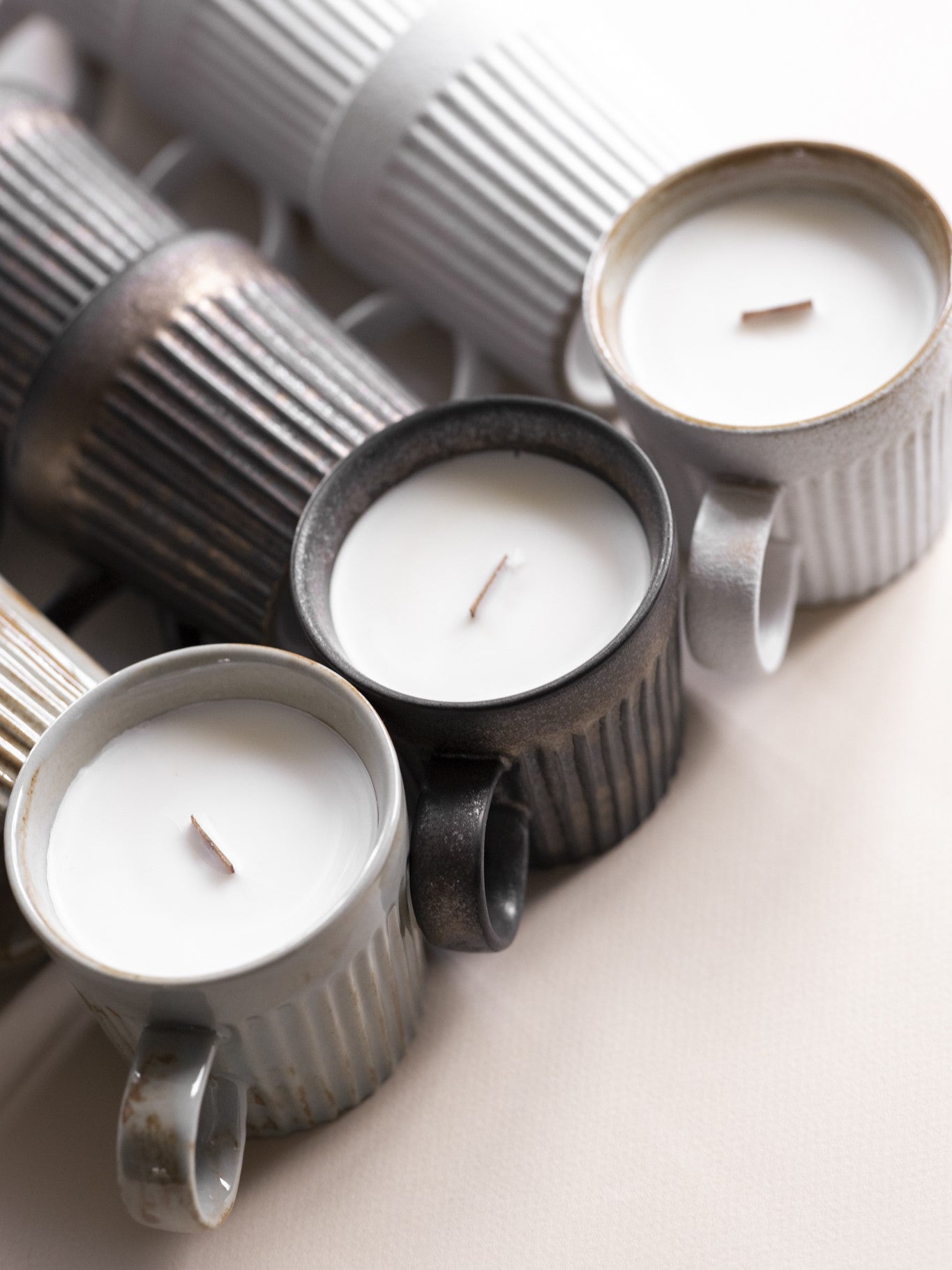 Trio de bougies dans une tasse - Collection des fêtes